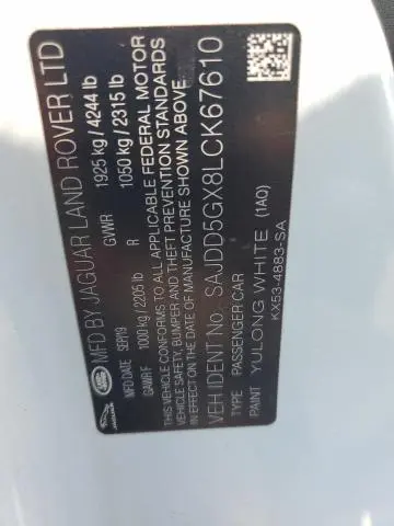 2020 JAGUAR F-TYPE   