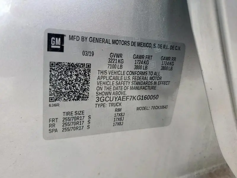 2019 CHEVROLET SILVERADO K1500  