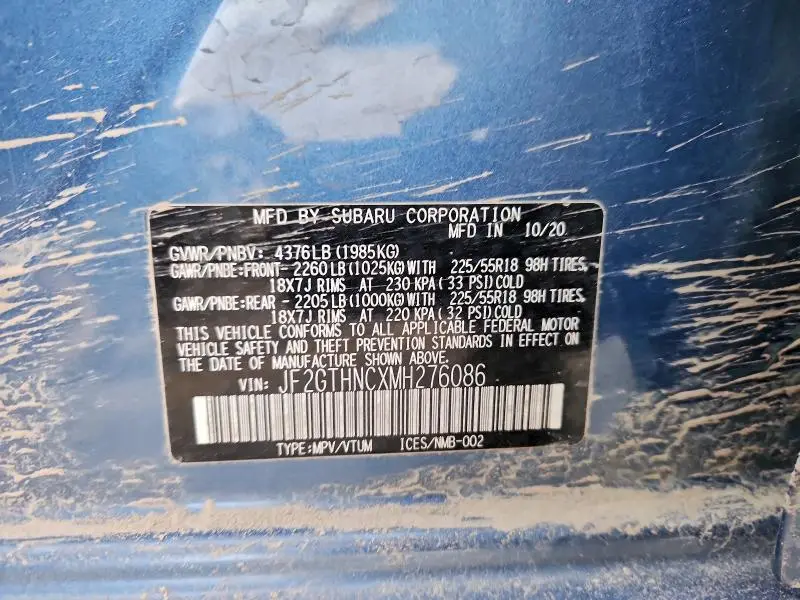 2021 SUBARU CROSSTREK LIMITED  