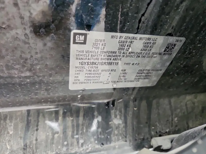 2016 CADILLAC ESCALADE LUXURY  