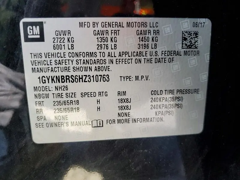 2017 CADILLAC XT5 LUXURY  