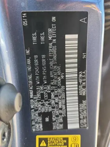 2014 TOYOTA HIGHLANDER LE  