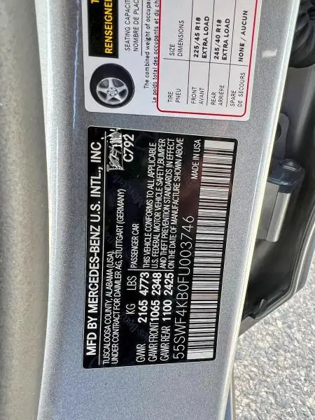 2015 MERCEDES-BENZ C 300 4MATIC  