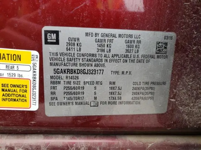 2016 BUICK ENCLAVE   