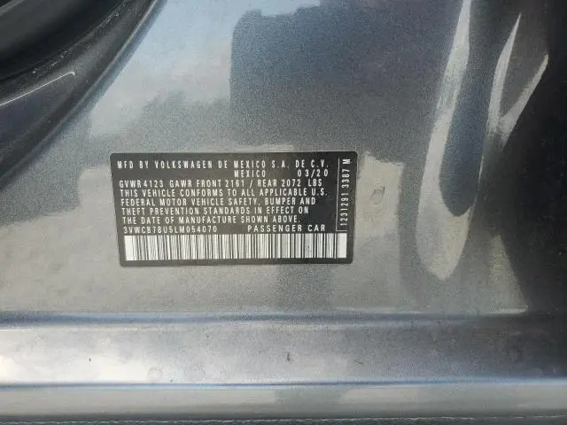 2020 VOLKSWAGEN JETTA S  