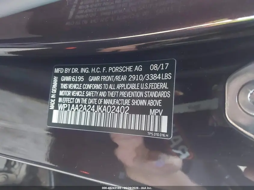 2018 PORSCHE CAYENNE PLATINUM EDITION