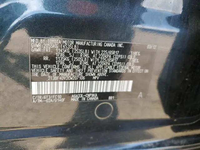 2012 TOYOTA RAV4   