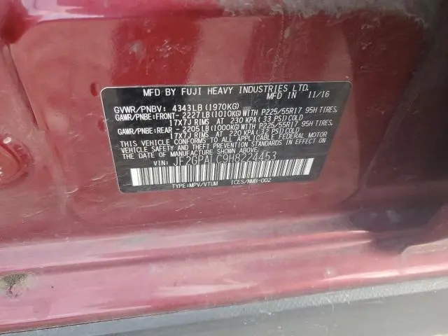 2017 SUBARU CROSSTREK LIMITED  