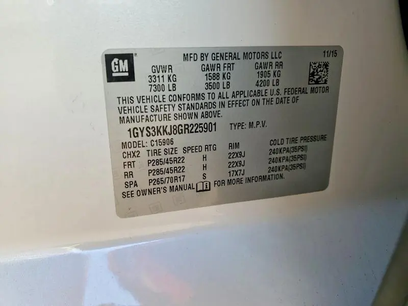 2016 CADILLAC ESCALADE ESV PLATINUM  