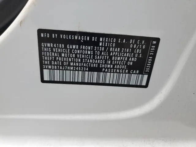 2017 VOLKSWAGEN JETTA SE  