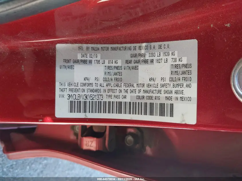 2019 TOYOTA YARIS LE