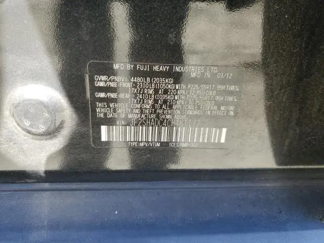 2012 SUBARU FORESTER 2.5X PREMIUM