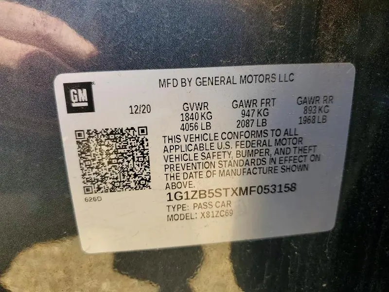 2021 CHEVROLET MALIBU LS  