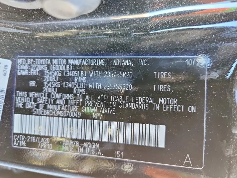 2021 TOYOTA HIGHLANDER HYBRID PLATINUM  