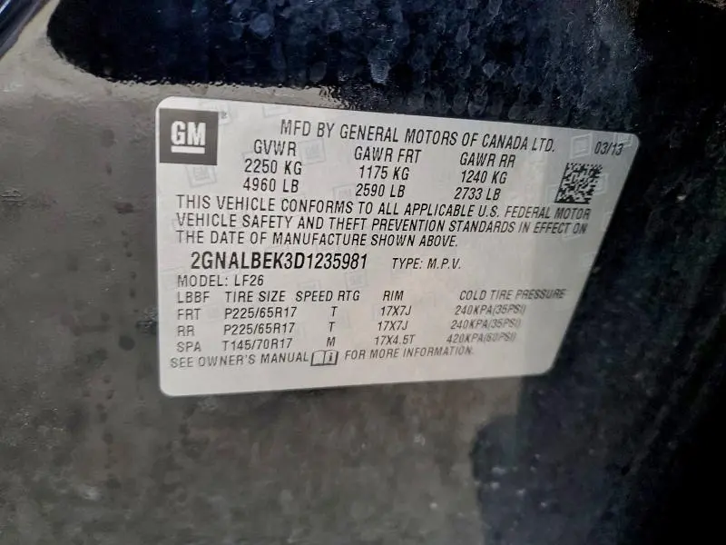 2013 CHEVROLET EQUINOX LS  