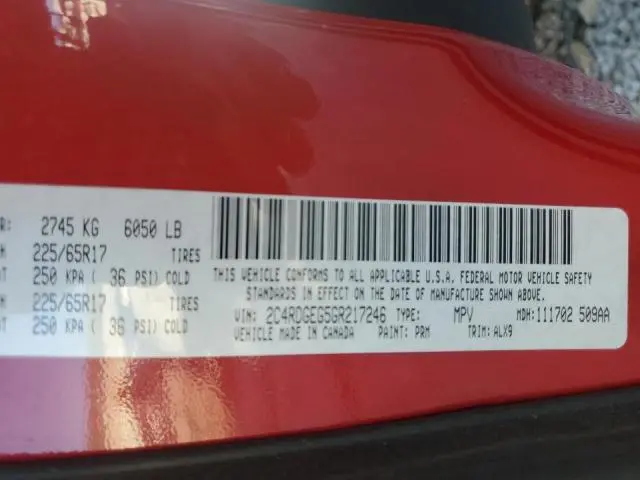 2016 DODGE GRAND CARAVAN R/T  