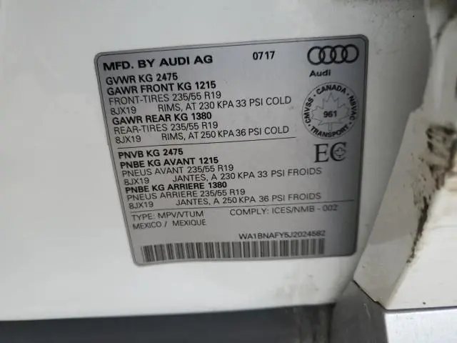 2018 AUDI Q5 PREMIUM PLUS  