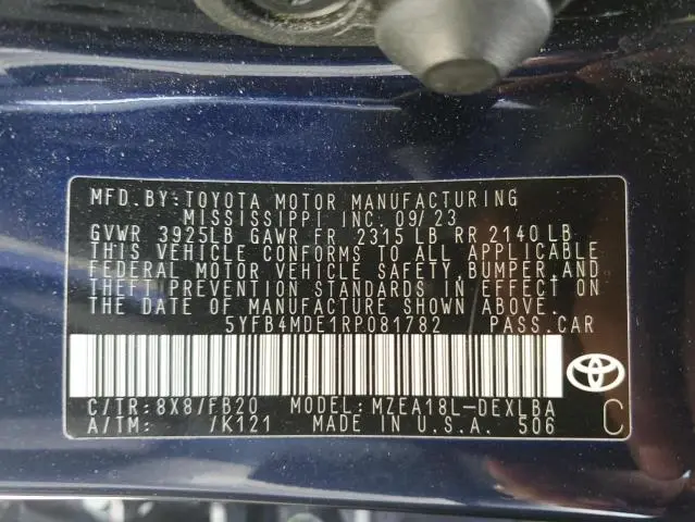 2024 TOYOTA COROLLA LE  