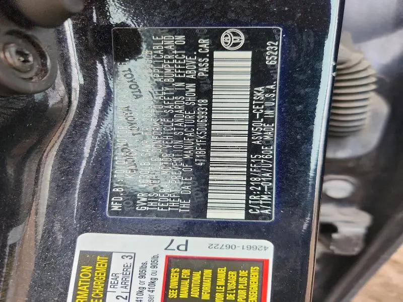 2013 TOYOTA CAMRY SE  