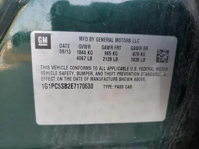 2014 CHEVROLET CRUZE LT  