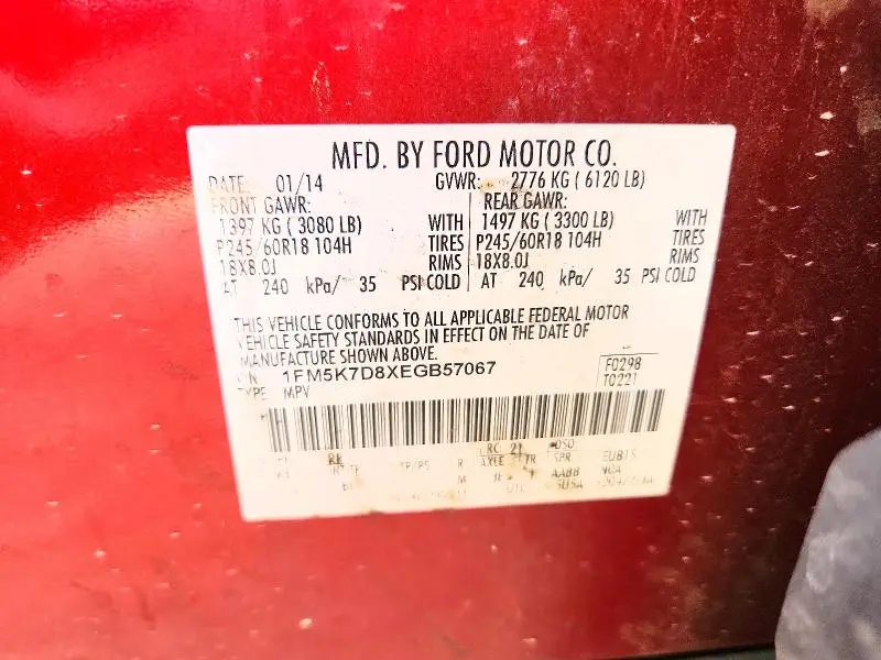 2014 FORD EXPLORER XLT  