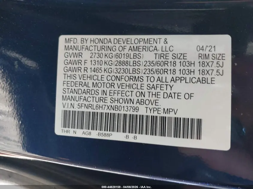 2022 HONDA ODYSSEY EX-L