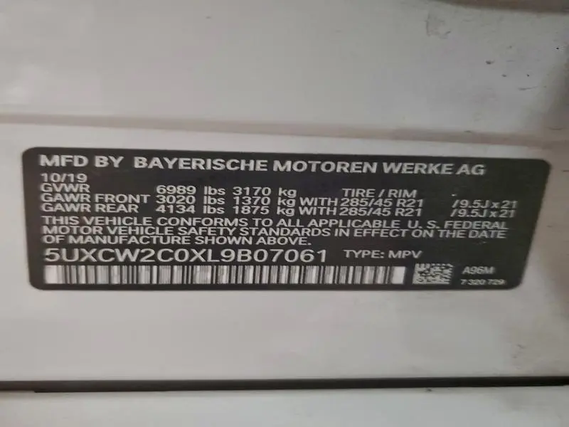 2020 BMW X7 XDRIVE40I  