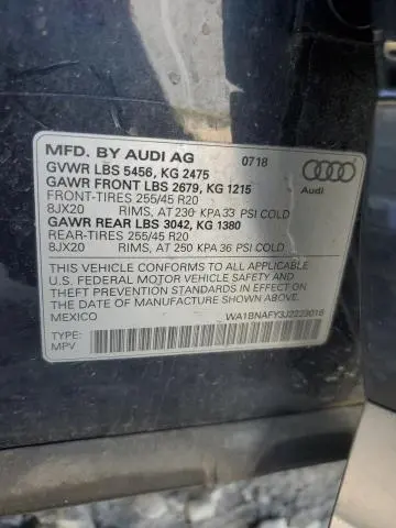 2018 AUDI Q5 PREMIUM PLUS  