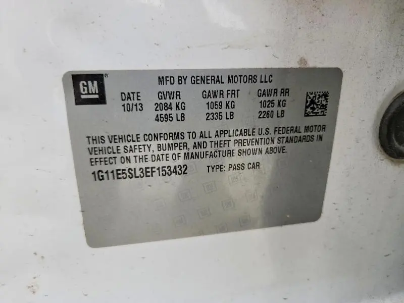 2014 CHEVROLET MALIBU 2LT  