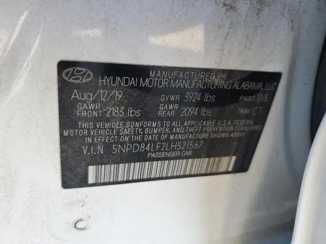 2020 HYUNDAI ELANTRA SEL  