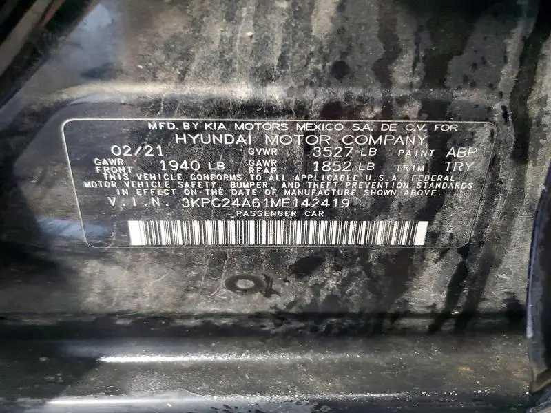 2021 HYUNDAI ACCENT SE  