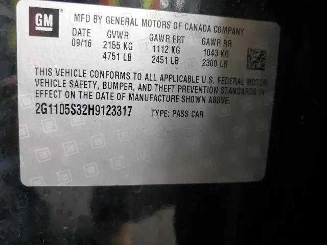 2017 CHEVROLET IMPALA LT  