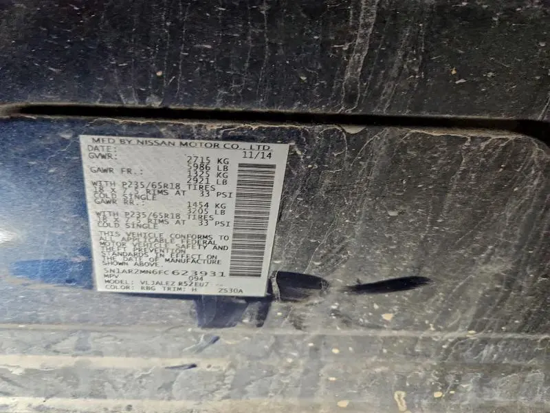 2015 NISSAN PATHFINDER S  