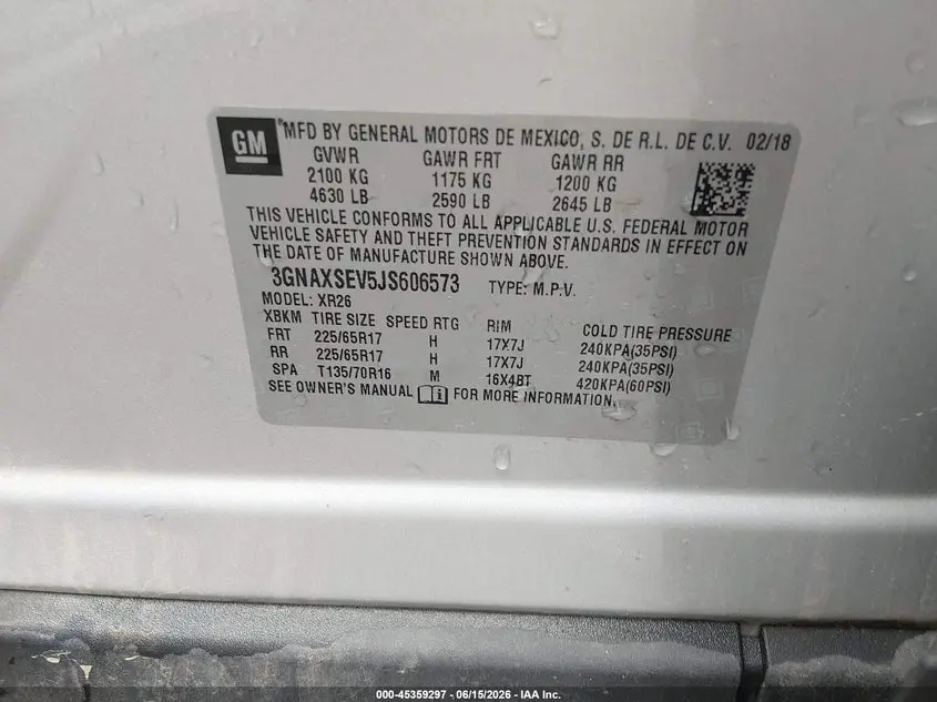 2018 CHEVROLET EQUINOX LT