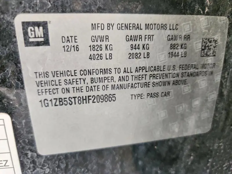 2017 CHEVROLET MALIBU LS  