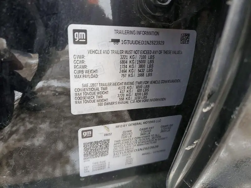 2022 GMC SIERRA K1500 SLT  