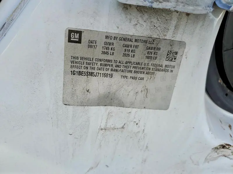 2018 CHEVROLET CRUZE LT  