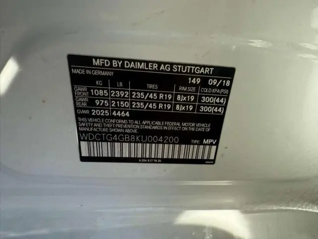 2019 MERCEDES-BENZ GLA 250 4MATIC  