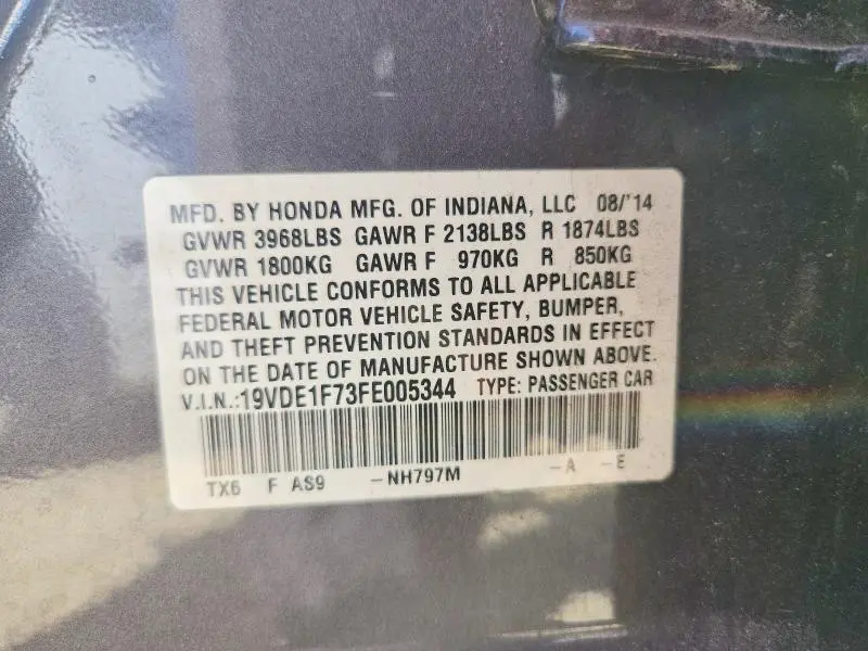 2015 ACURA ILX 20 TECH  