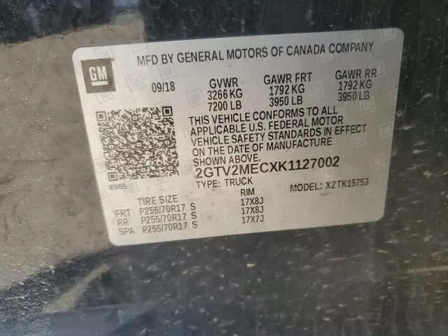 2019 GMC SIERRA LIMITED K1500 SLE  