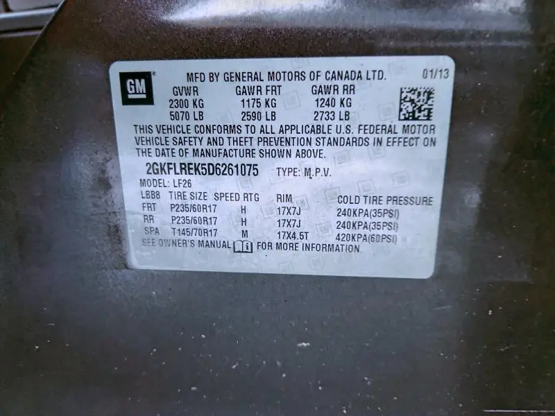 2013 GMC TERRAIN SLE  