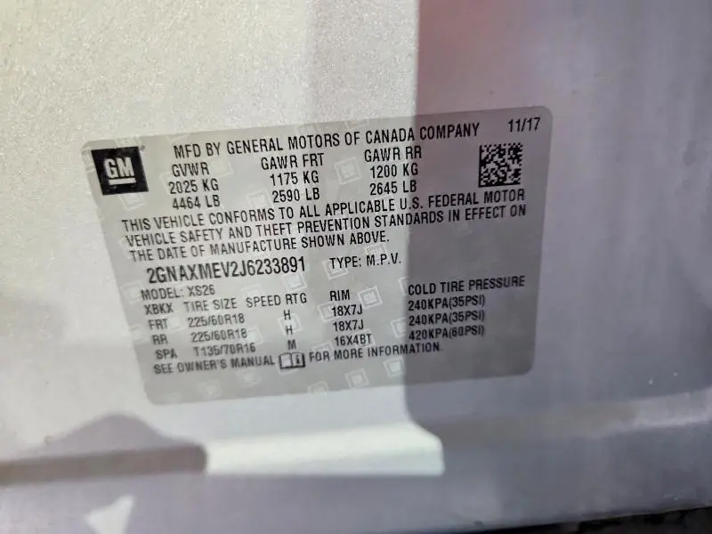 2018 CHEVROLET EQUINOX PREMIER  