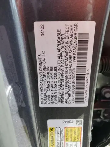 2022 ACURA TLX TECH A  