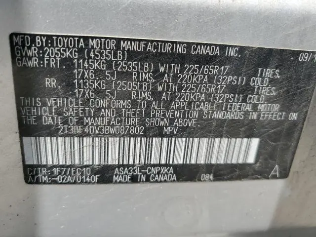 2011 TOYOTA RAV4   