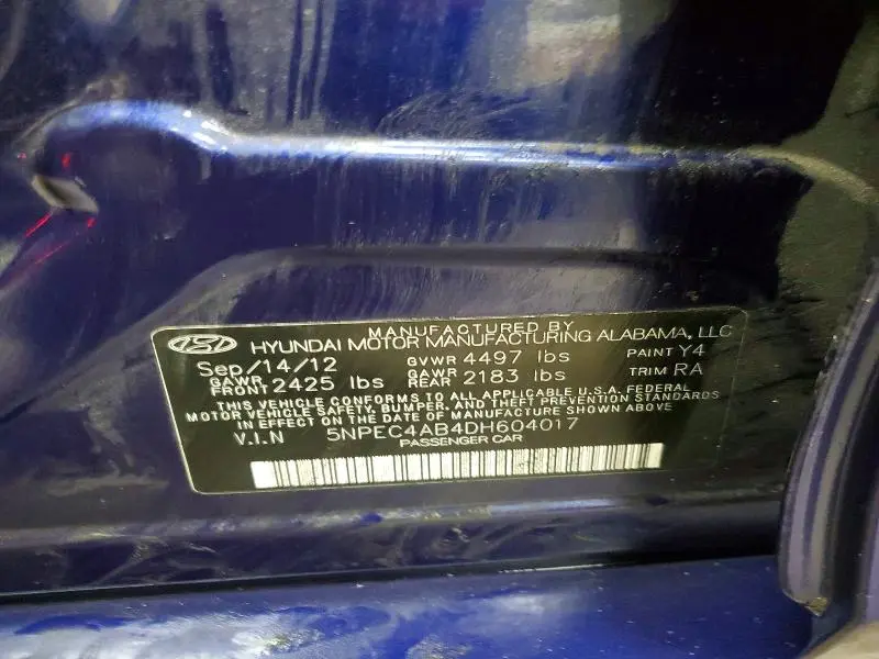 2013 HYUNDAI SONATA LIMITED 2.0T  