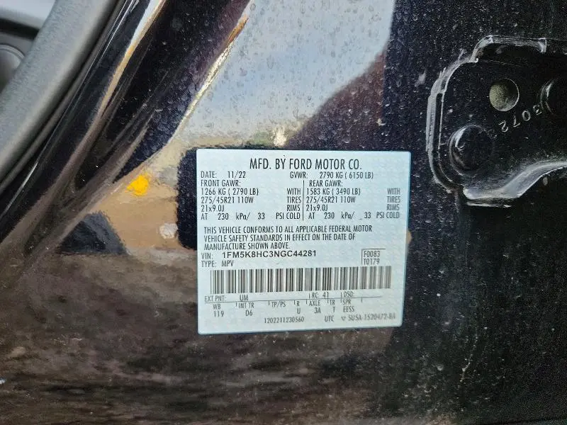 2022 FORD EXPLORER PLATINUM  