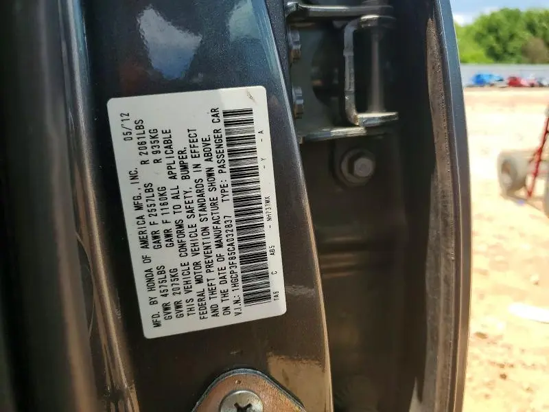 2012 HONDA ACCORD EXL  