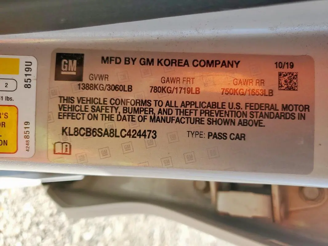 2020 CHEVROLET SPARK LS  