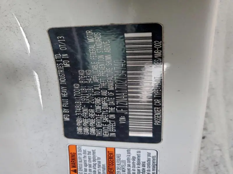 2013 TOYOTA SCION FR-S   