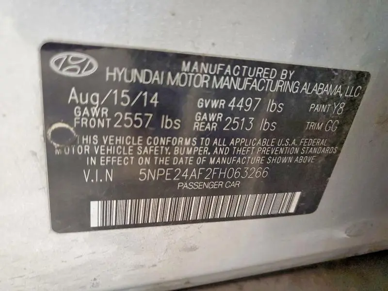 2015 HYUNDAI SONATA SE  
